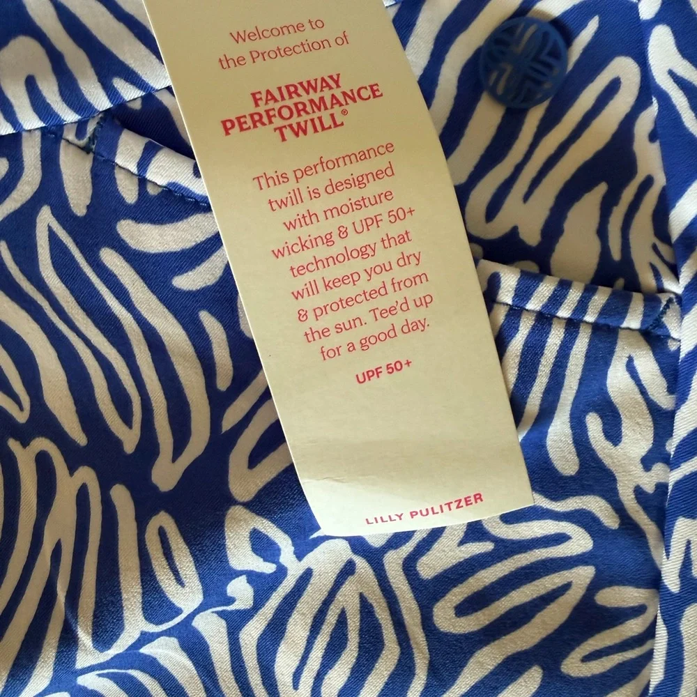 Lilly Pulitzer Blue and White Patterned Leggings brand new size 0 - Picture 4 of 6